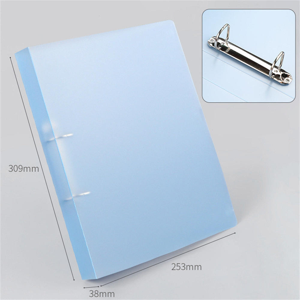 Plastic A4 Binder folder Multi-Pocket 4-Hole Waterproof D-Ring Folder Office File Binder for Office Organization School. 