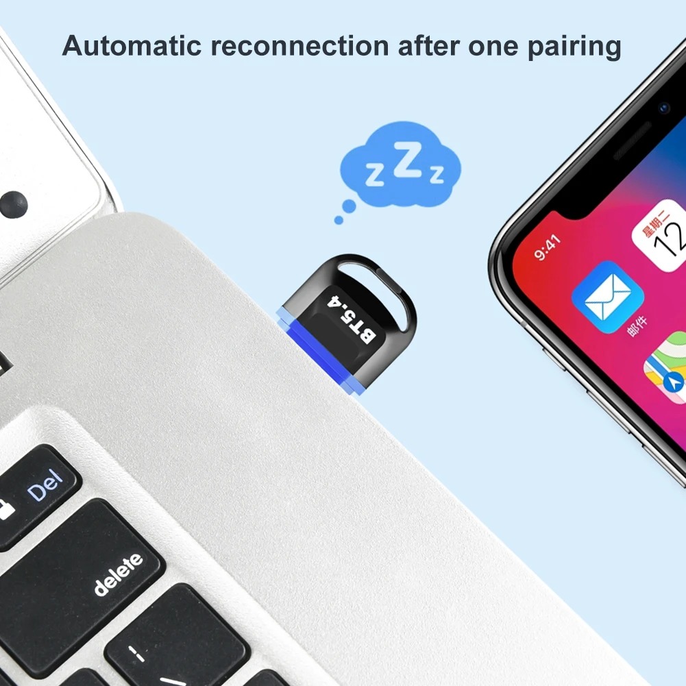 USB Bluetooth 5.4 Adapter WIreless Transmitter Receiver Dongle Audio Receiver Bluetooth 5.3 Adapter For Win8.1/10/11 Driver Free. 