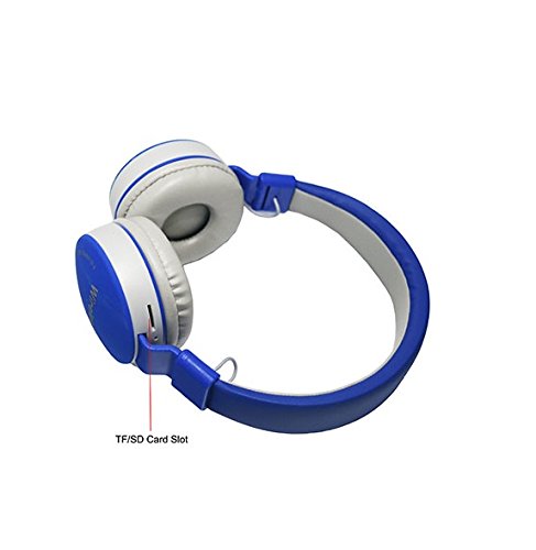 881 A Wireless Bluetooth Headphone with Fm and Sd Card Slot (Blue). 