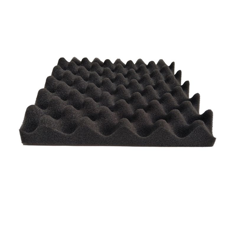 6 Pack Black + blue / Charcoal egg crate foam acoustic tiles soundproofing foam panels sound insulation soundproof foam padding sound dampening Studio padding 30x30x3.8cm. 