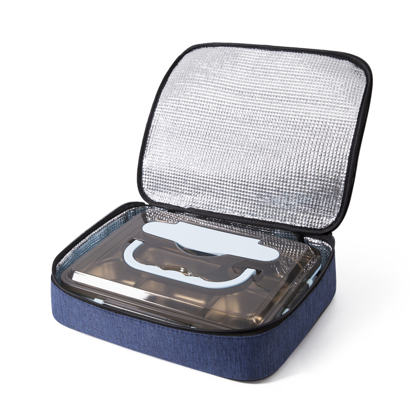 Portable square flat lunch box lunch box insulation bag bento. 