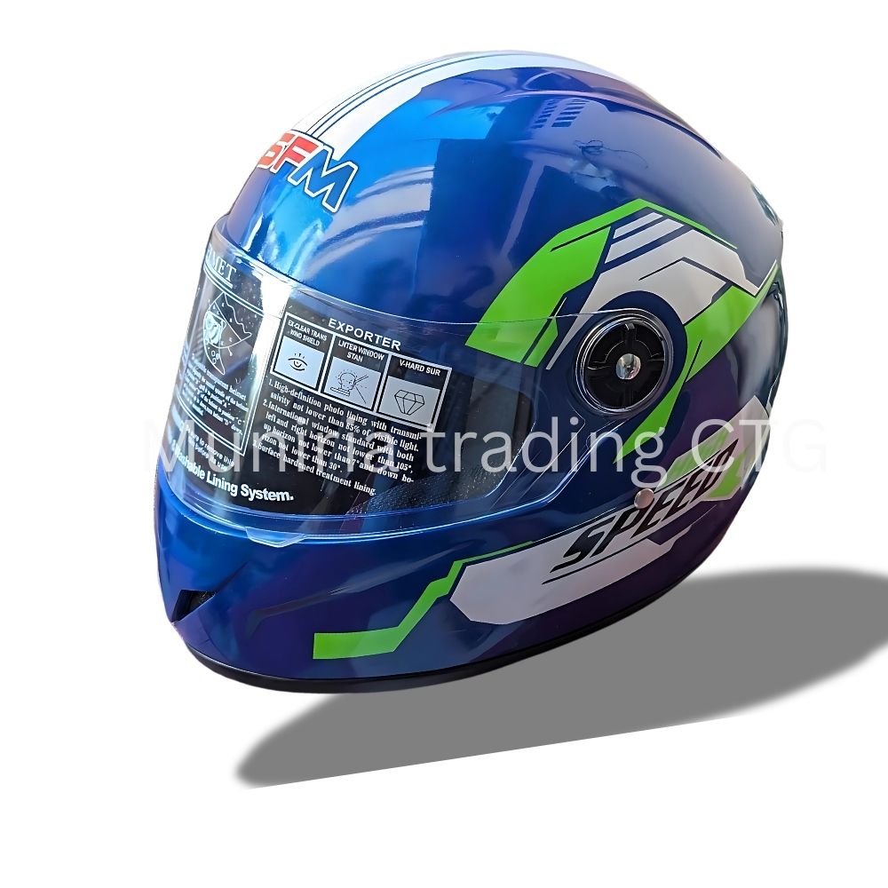 Protect Your Head with a Full Face Bike Helmet SFM High Speed in Black and White Graphics - Easy To use and Clean, A Unique Choice For Bikers