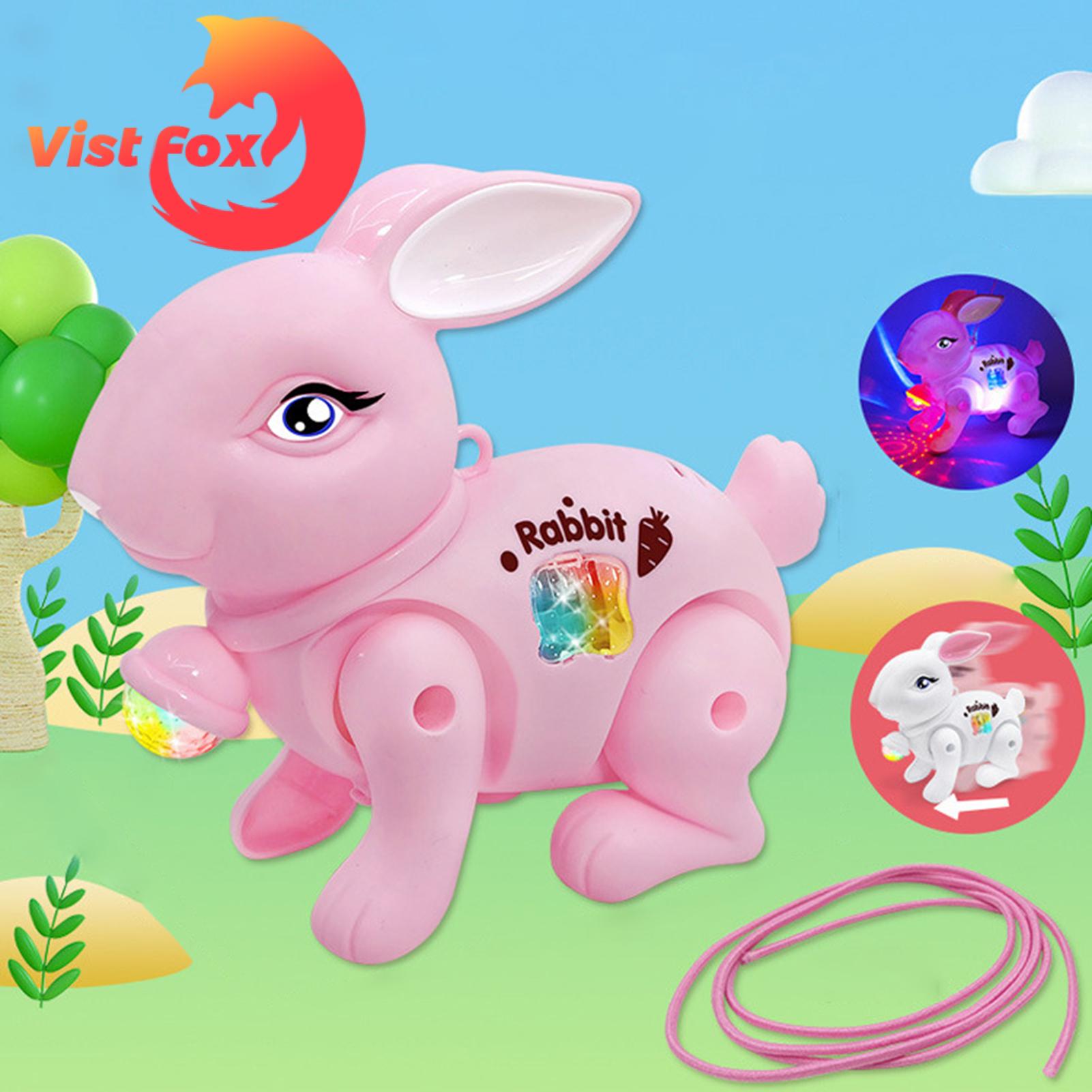 Vist Fox Bunny Toy Luminescent Cartoon Electronic Walking Rabbit Toy. 