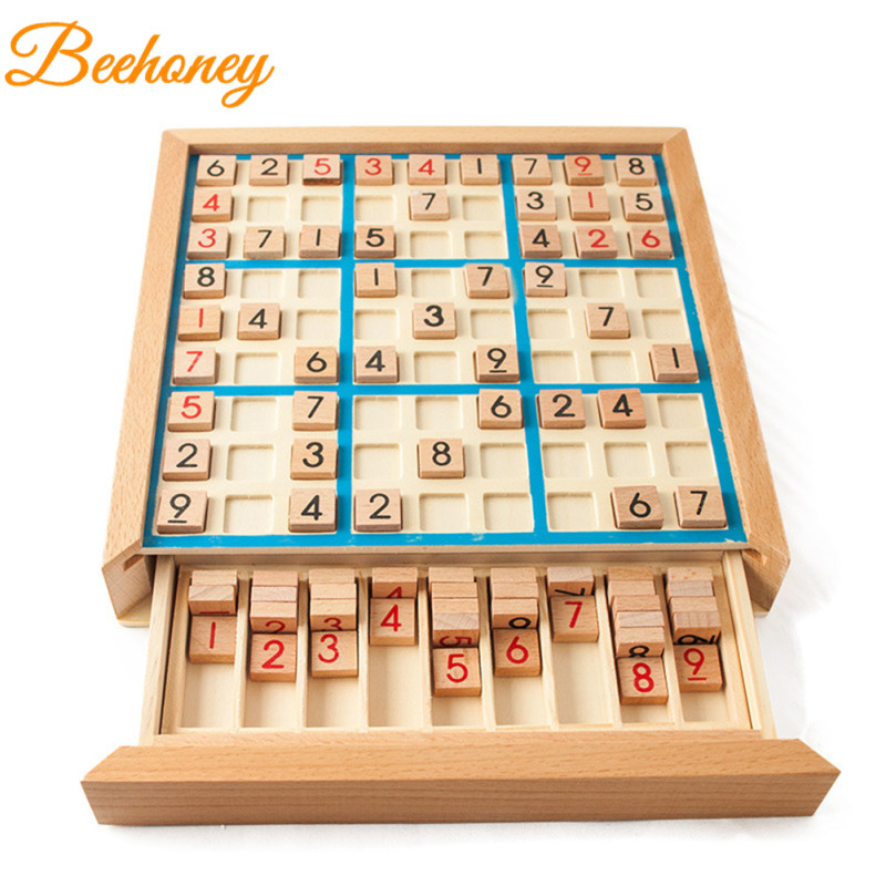 Sudoku Chess Digits 1 to 9 Intelligent Fancy Educational Wood Toy for Kids Adults. 