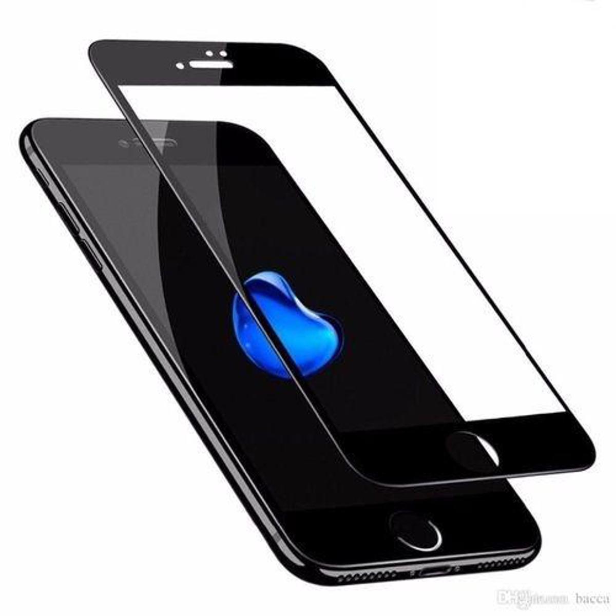 iPhone 7 5D Tempered Glass Screen Protector - Black and Transparent