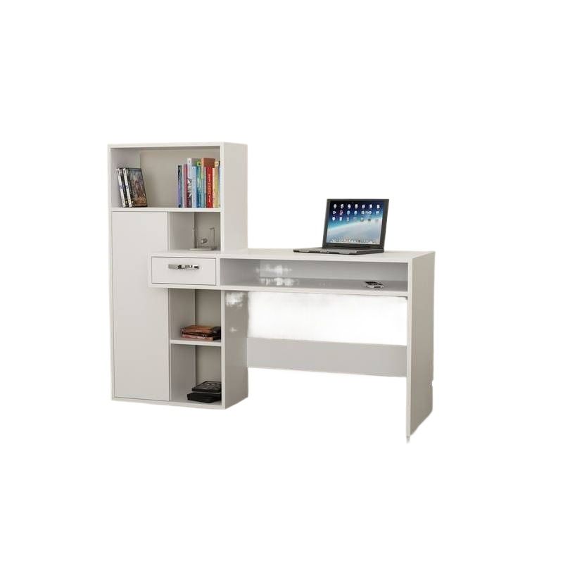 KD  Study Office Table Desk, Computer Table for Students and Working Professionals | Study Table for Kids and Adults, Computer Table for Home, White Finish. 