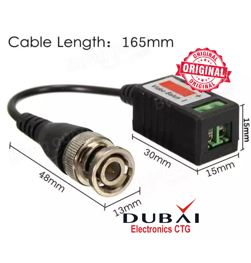 CCTV Camera UTP Video Balun, Cat 5/6, RJ59 Cable can use. 