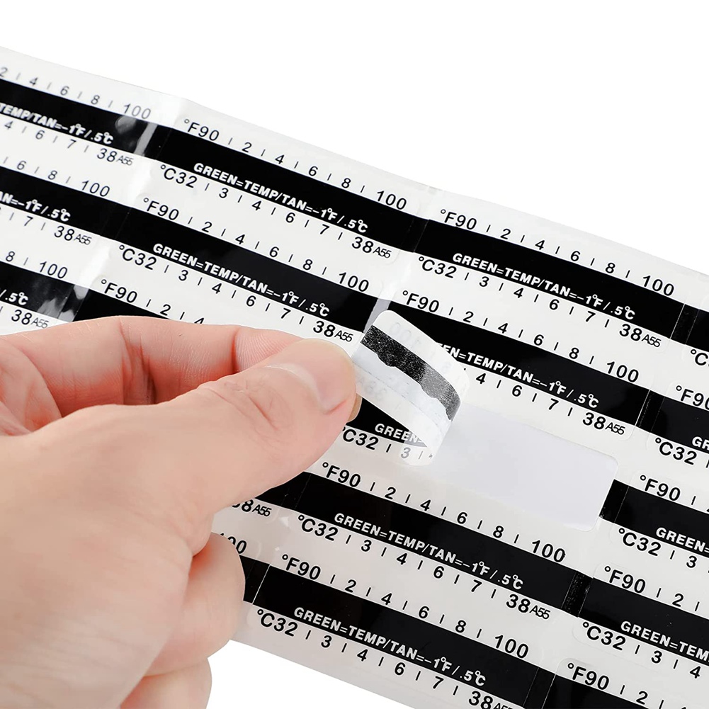 40 Pieces Temperature Strips Testing Adhesive Temperature Strips 90 to 100 Fahrenheit Degree Temperature Sticker Sticky. 