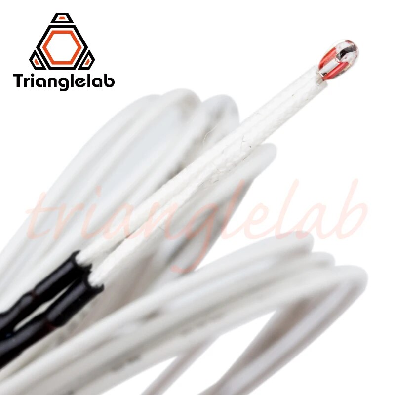 Trianglelab NTC 100K ohm B3950 Thermistor Sensor High Temperature 280℃ for E3D V6 Heater Blocks Mk8 3D Printer Accessories. 