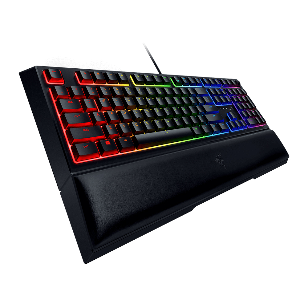 Razer Ornata V2 Wired Keyboard RGB Gaming Keyboard with Hybrid Mecha-membrane Switch Multimedia Keys Razer Chroma RGB Wrist Rest. 