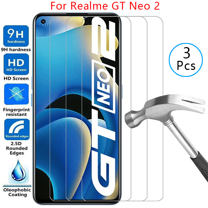 GT NeRealme Screen Protector on Tempered Glass Me o2 Realmegt Neo 2 5G Mobile Film Glas Realmi Relme Real Realme GT Neo2 Protection