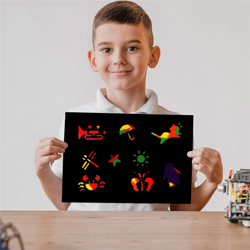 Rainbow Scratch Paper Art Set, Scratch Papers supplies Black Scratch. 