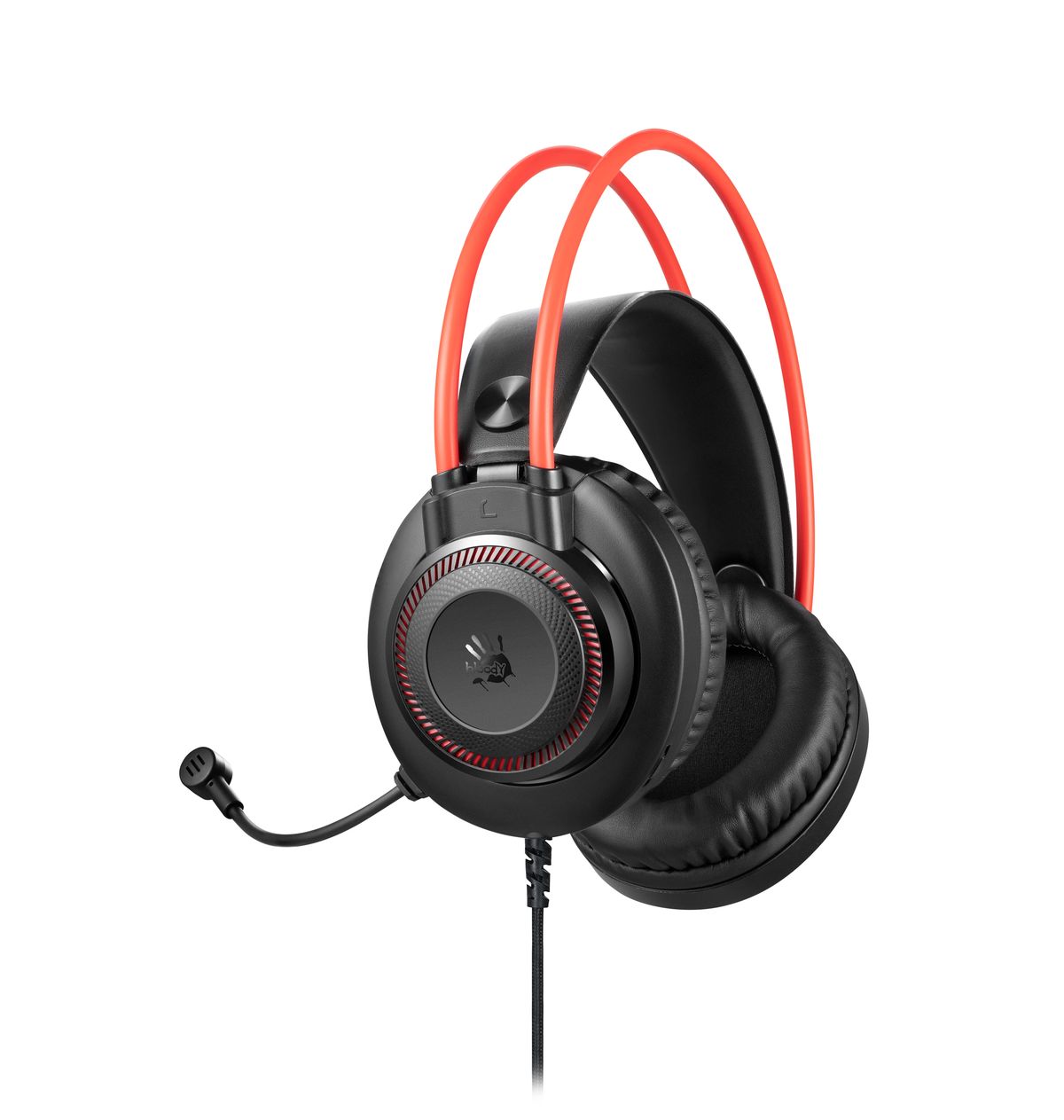 A4tech Bloody G200S Hifi Stereo Surround Sound USB Gaming Headset - Single-Directional Mic - 7-Color Circular Breathing Light - Auto-Adjusting Headband - Extremely Lightweight - Black. 