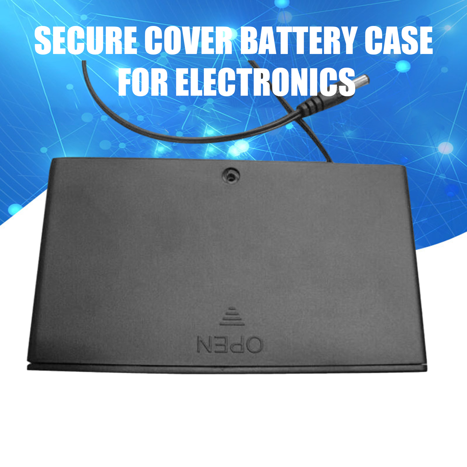 Battery Case with Secure Cover 12v Aa Battery Holder Case Box with Switch Cover for Home Outdoor Use Durable Convenient Battery Case with Built-in Switch. 