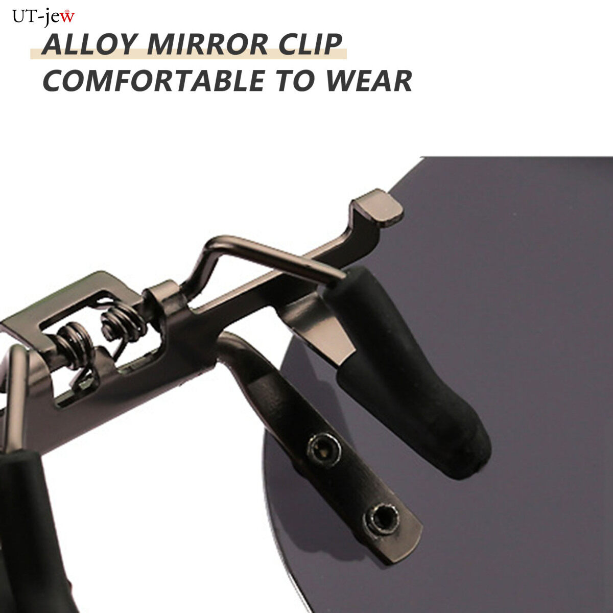 Clip On Sunglasses Rimless Clips Onto Nearsighted Glasses for Men Women Sunglasses Clips Comfortable to Wear Flip Up and Down Easy to Install. 