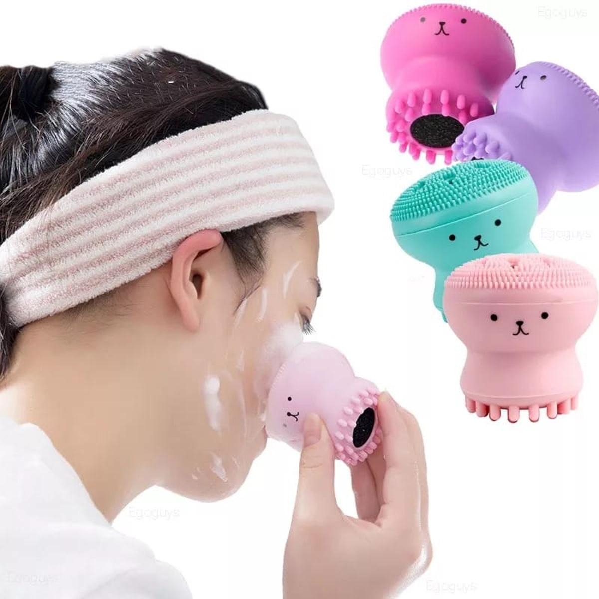 Facial Cleansing Brushes Silicone Cute Octopus Facial Cleanser Pore Cleanser Exfoliator Face Scrub Washing Brush Skin Care Beuty Tools