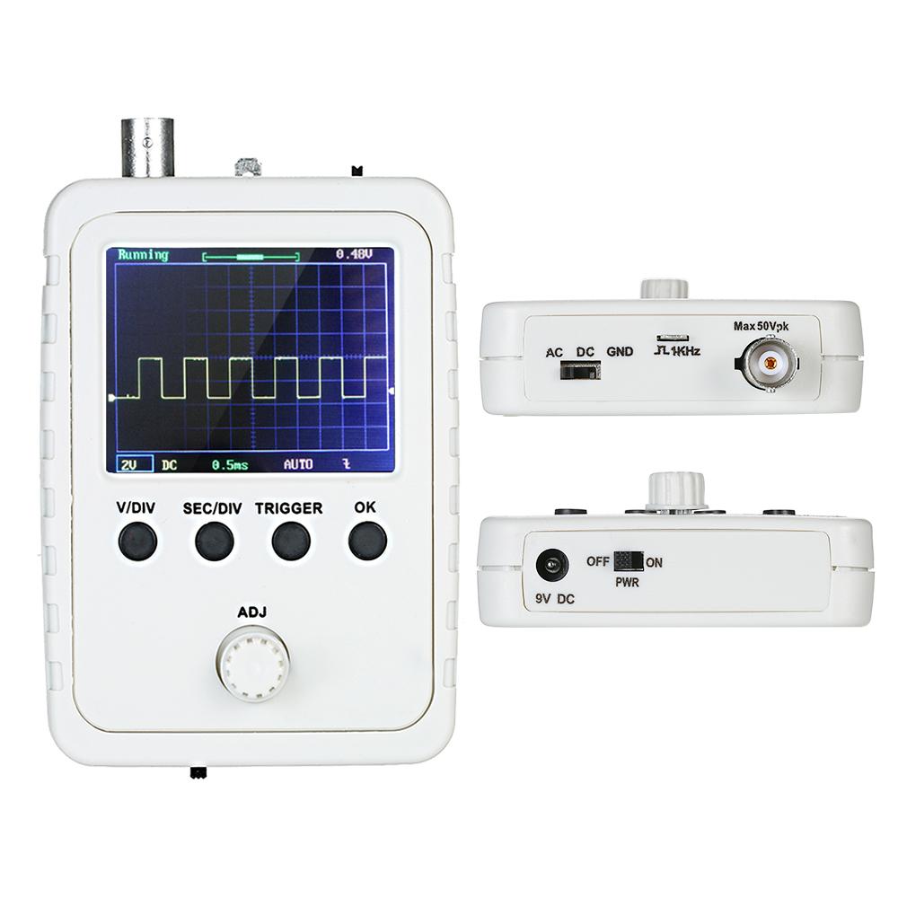 2.4" TFT Digital Oscilloscope Kit with Power Adapter and BNC-Clip Cable Probe DS0150 (Assembled Finished Machine). 