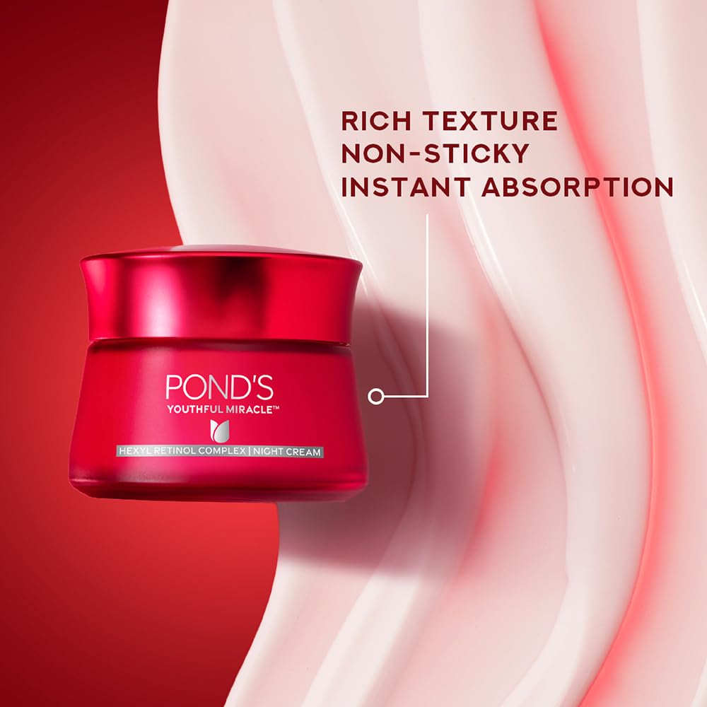 POND'S Youthful Miracle Hexyl Retinol Complex, Renew & Repair Night Cream 50g. 