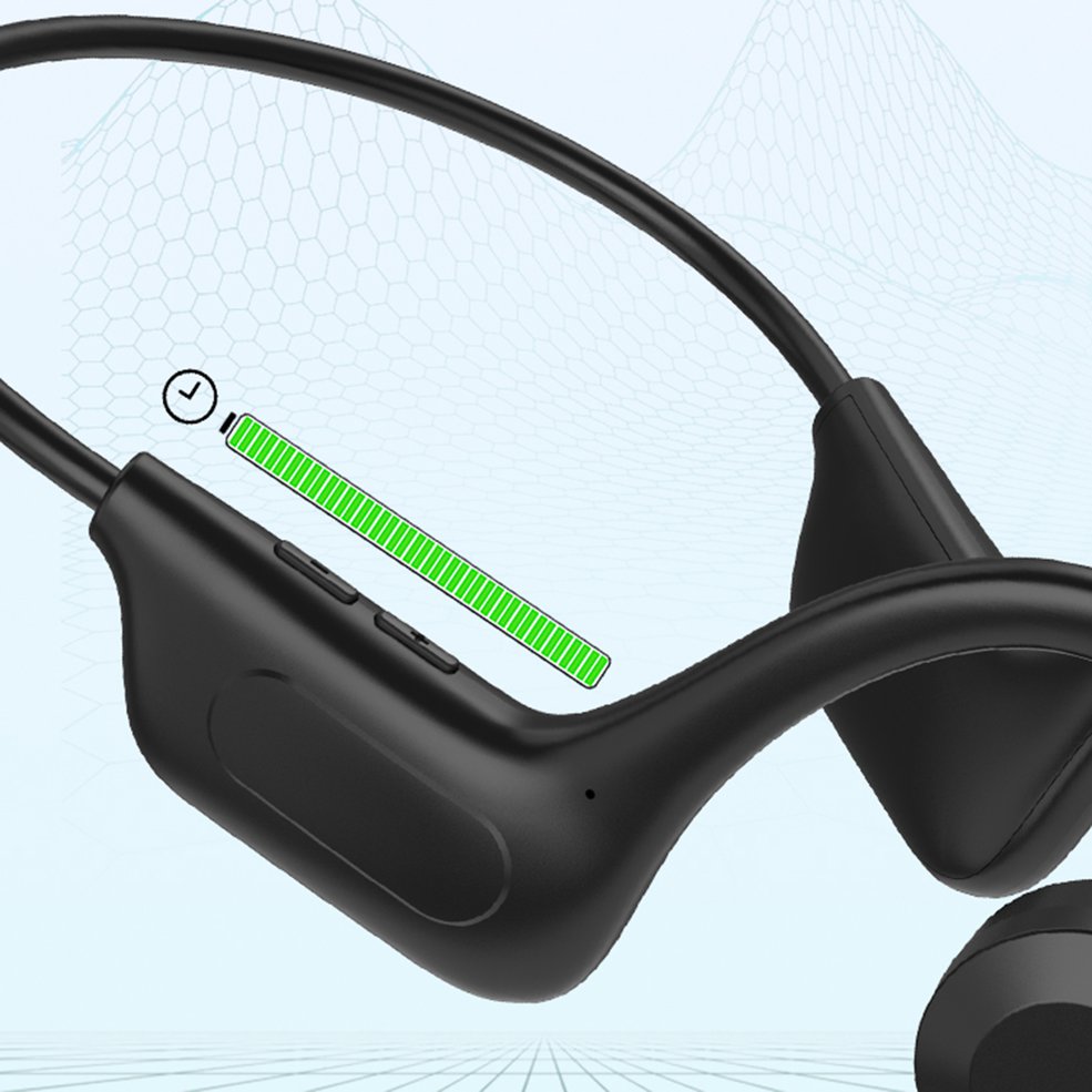 Vg02 Bone Conduction Wireless Headset 5.1 Concept Bone Conduction Movement. 