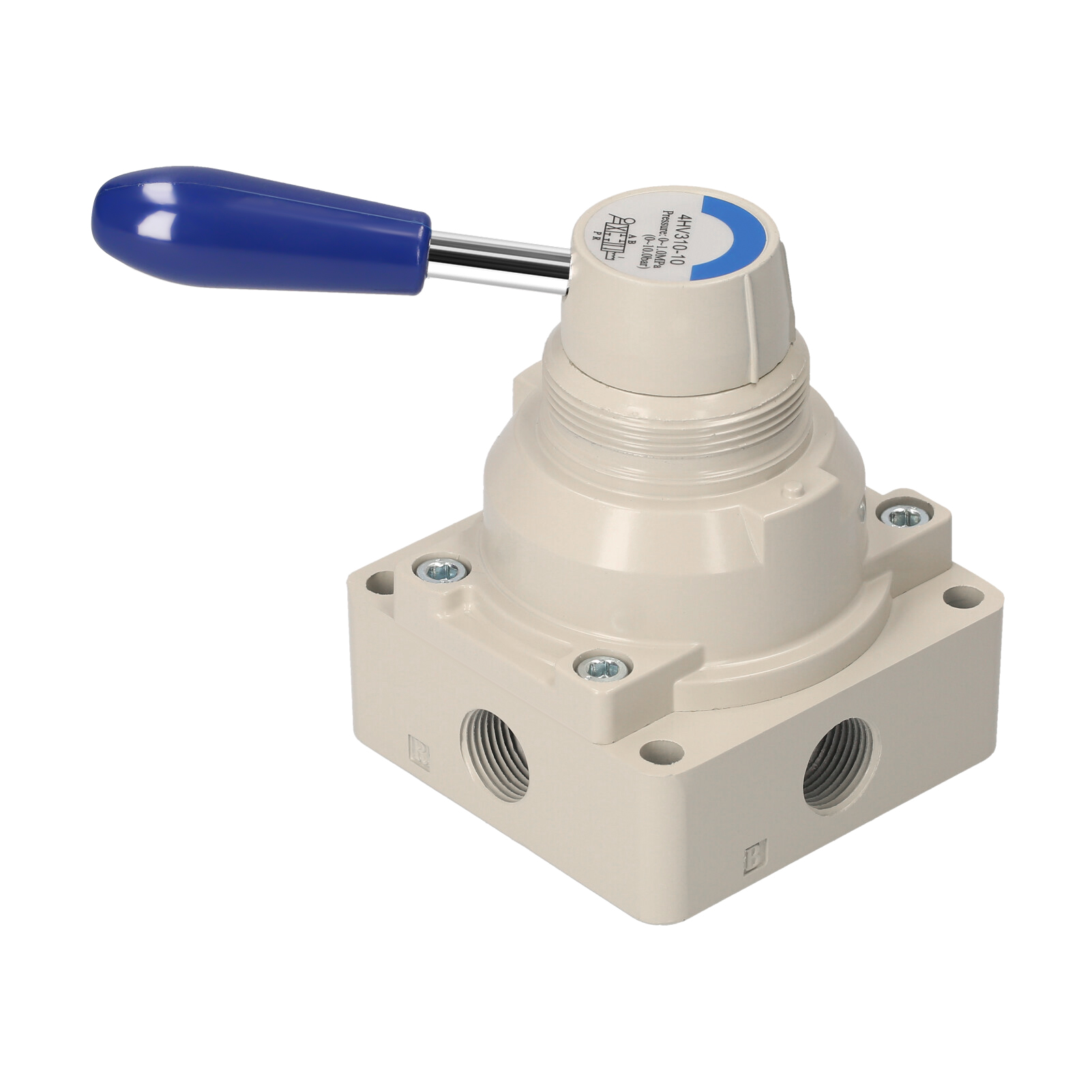 Rotary Lever Hand Valve 3/8'' PT Air Flow Control 2 Position 4 Way Air Flow Control Pneumatic Air Hand Lever Valve 4HV310-10. 