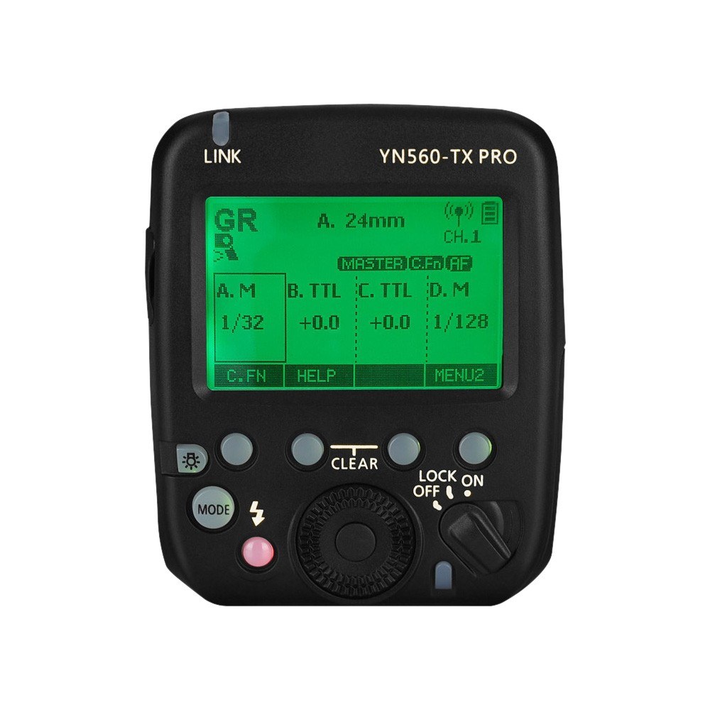 YONGNUO YN560-TX PRO 2.4G On-camera Flash Trigger Speedlite Wireless Transmitter with LCD Screen for Nikon DSLR Camera for YN862N/YN968N/YN200/YN560III/YN560IV/YN860Li/YN720/YN660/YN685 Speedlite for YN622NII/RF605 Series/RF603II Series/RF602-RX Receiver