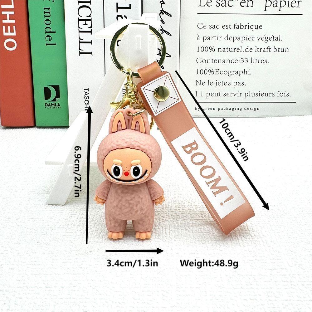 SF Labubu Labub Sheep Keychain Cute Cartoon Doll Macaron Blind Box Pendant Keychain. 