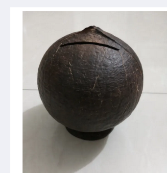 Eco Friendly Handmade Coconut Shell Made Coin Bank Money Saving Bank Coconut She'll Bank. 