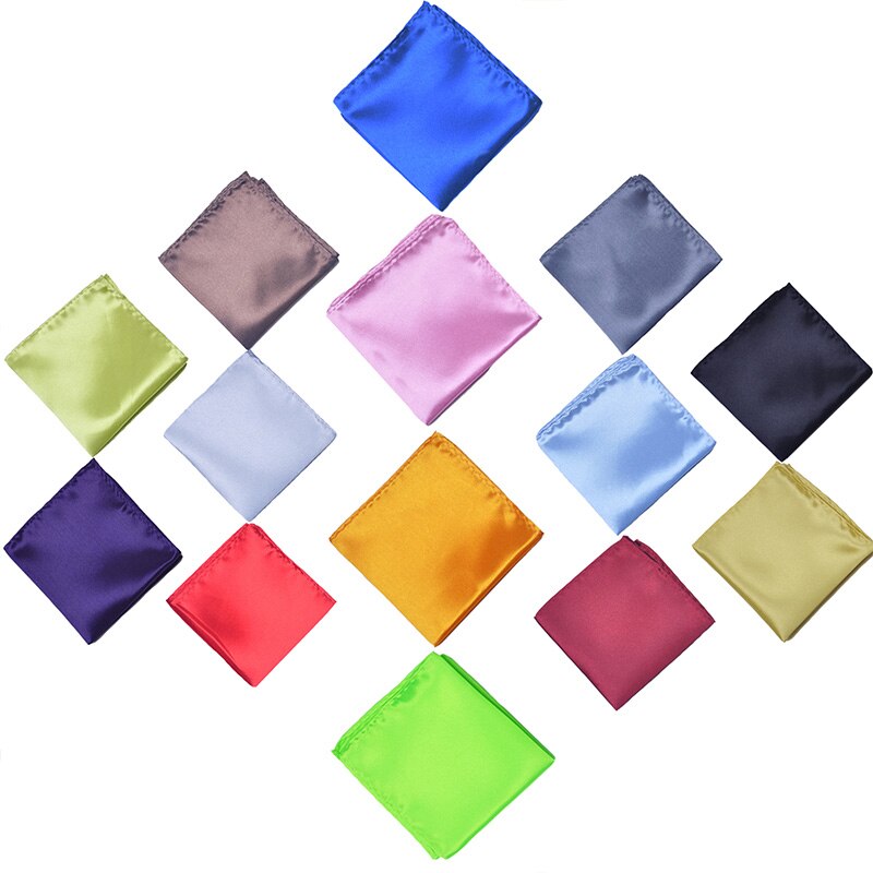 Satin Handkerchief For Men Candy Color Mens Suits Pocket Square Business Chest Towel Hanky Suit Napkin Solid Sale. 