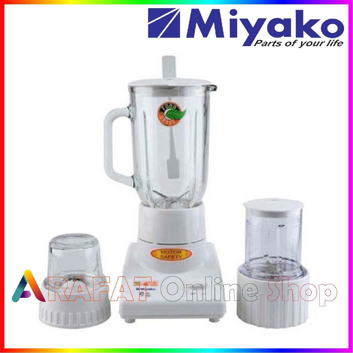 Miyako 3 in 1 Blender with Dry & Wet Mill BL-102 PL-AP. 