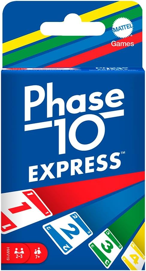 Mattel Games Uno Phase 10 Express Card Game For Friends And Family - 108 Cards Phase 10 Card Game (Multicolour)