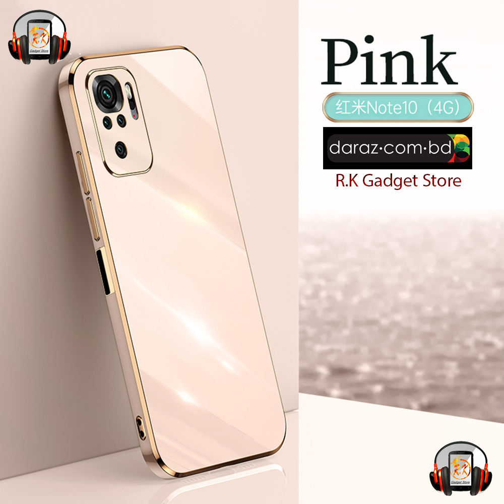 For Xiaomi Redmi Note 10 / Note 10S Luxury 6D Plating Soft Casing Silicone Square Frame Phone Case For Note 10S / Note 10 Back Cover (Back Case Cover For Smartphone). 