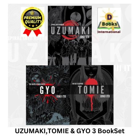 Uzumaki, Tomie & Gyo Manga Collection by Junji Ito (3 Book Set) Premium Quality. 
