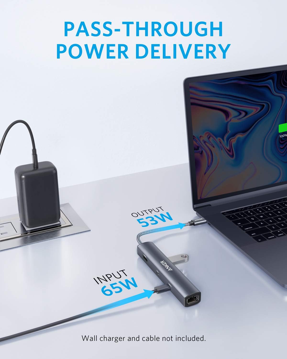 Anker USB C Hub PowerExpand 6-in-1 USB C PD Ethernet Hub. 