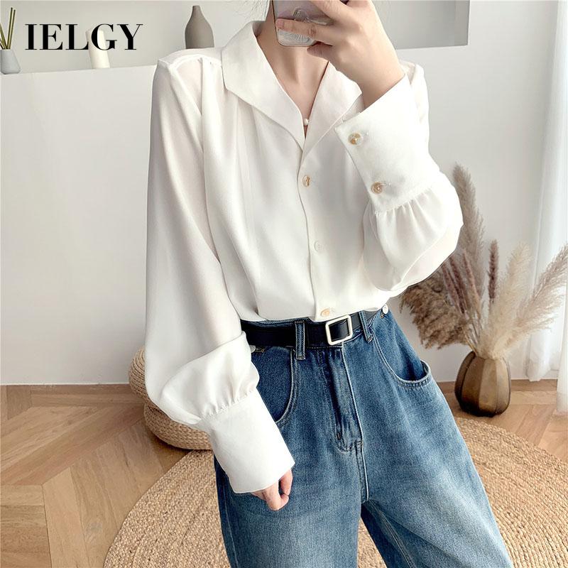 IELGY shirt niche French style long 