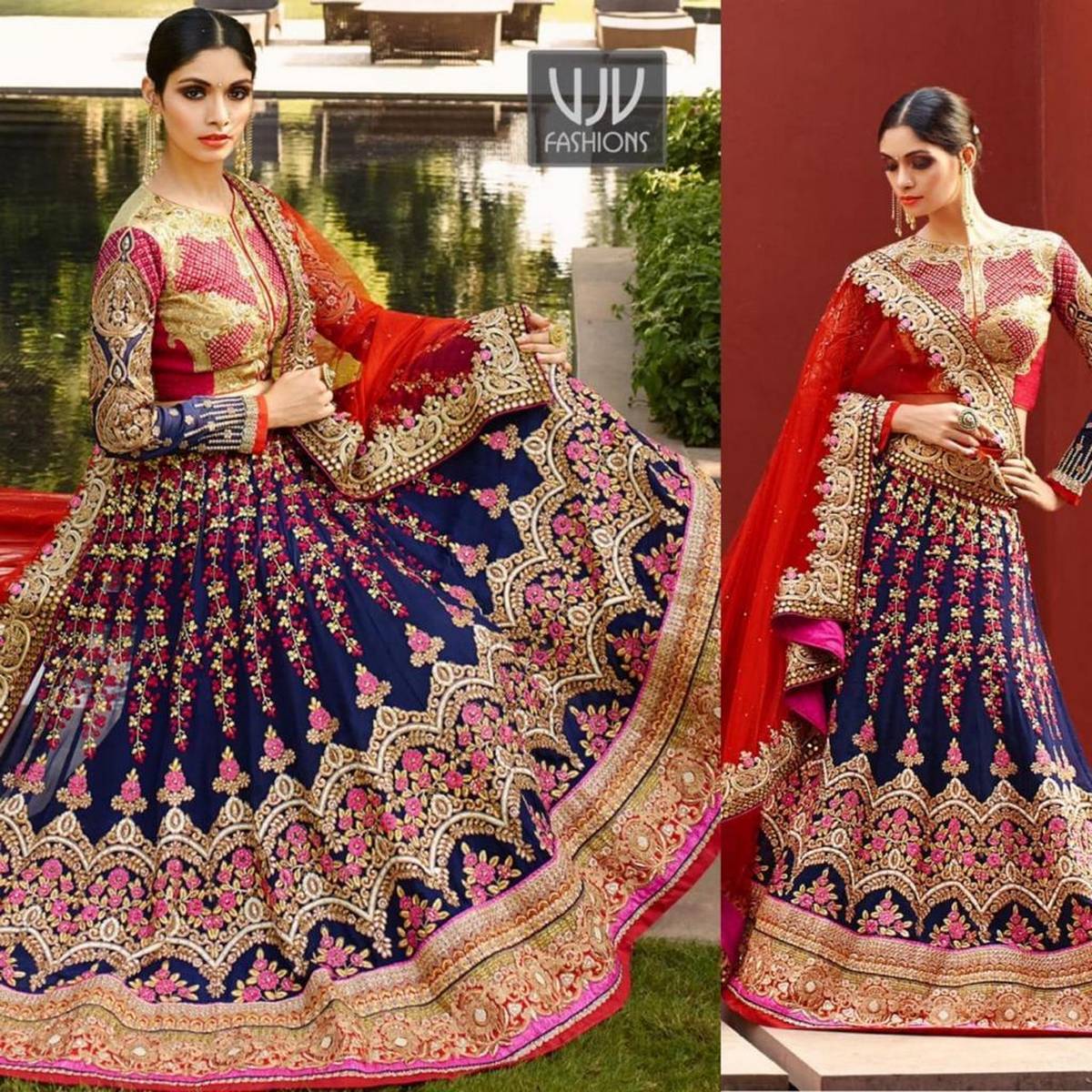 lehenga for 40 year old woman