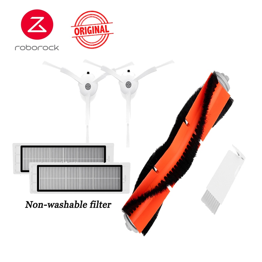 Xiao Roborock S50 Accessories Main Brush Filter Side Brush for Mijia1/1S S6 S51 S55 E4 S5max S4 Vacuum Cleaner Parts-pack B1. 