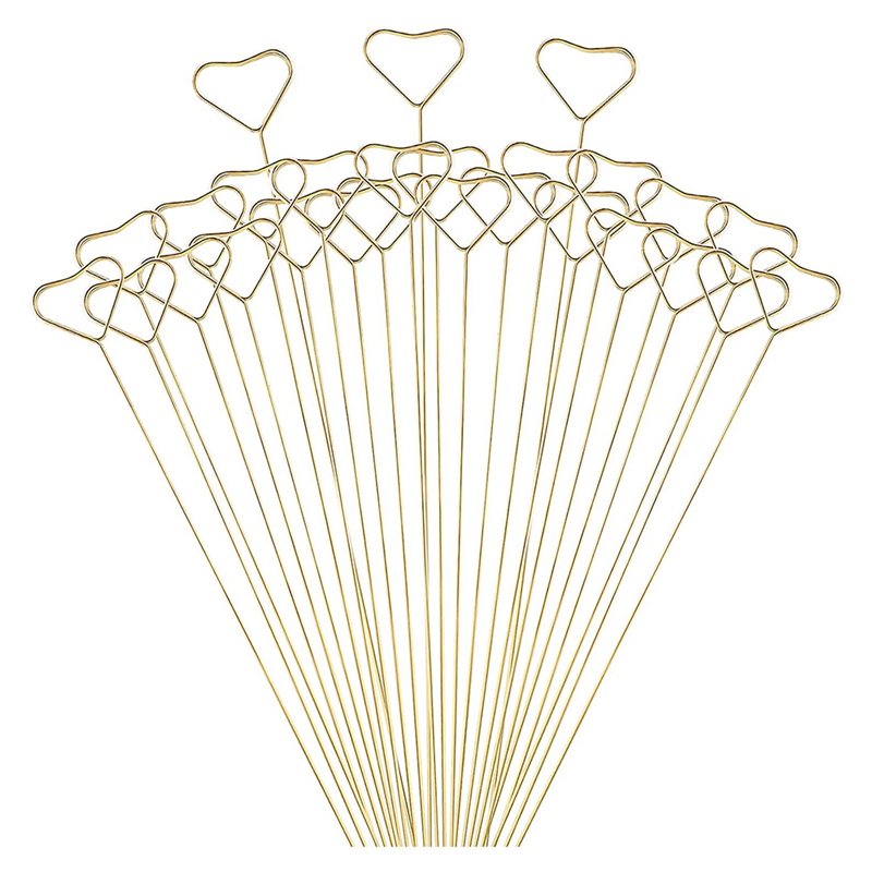 30 Pcs Metal Floral Place Card Holder, 13 Inch Arrangement