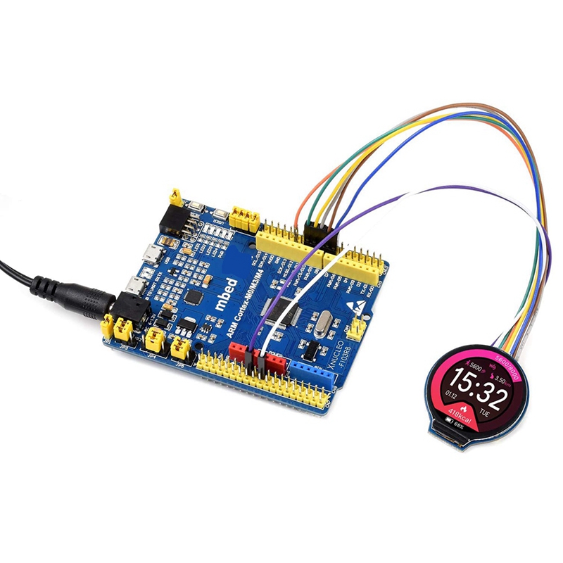 FORIDE 4pcs 1.28Inch Round Display LCD Screen Module GC9A01 SPI Communication RGB 65K Color Support Raspberry. 