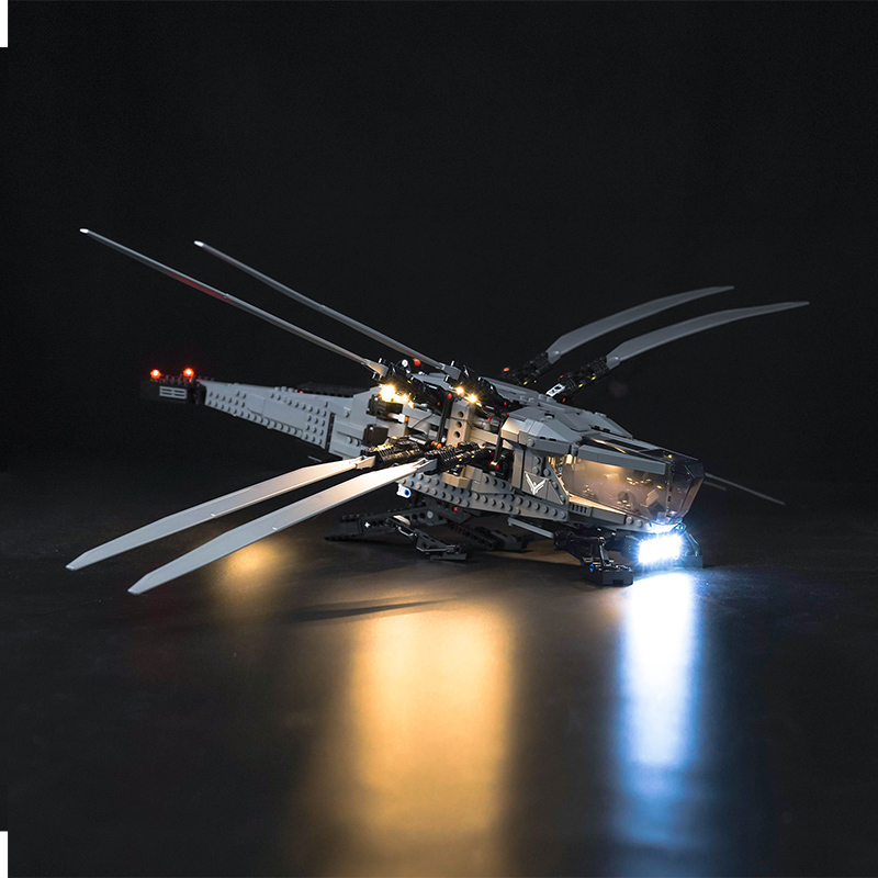 The Vonado LED 10327 set is suitable for Dune Atreides Royal Ornithopter building blocks (only including lighting accessories) KankongAgu