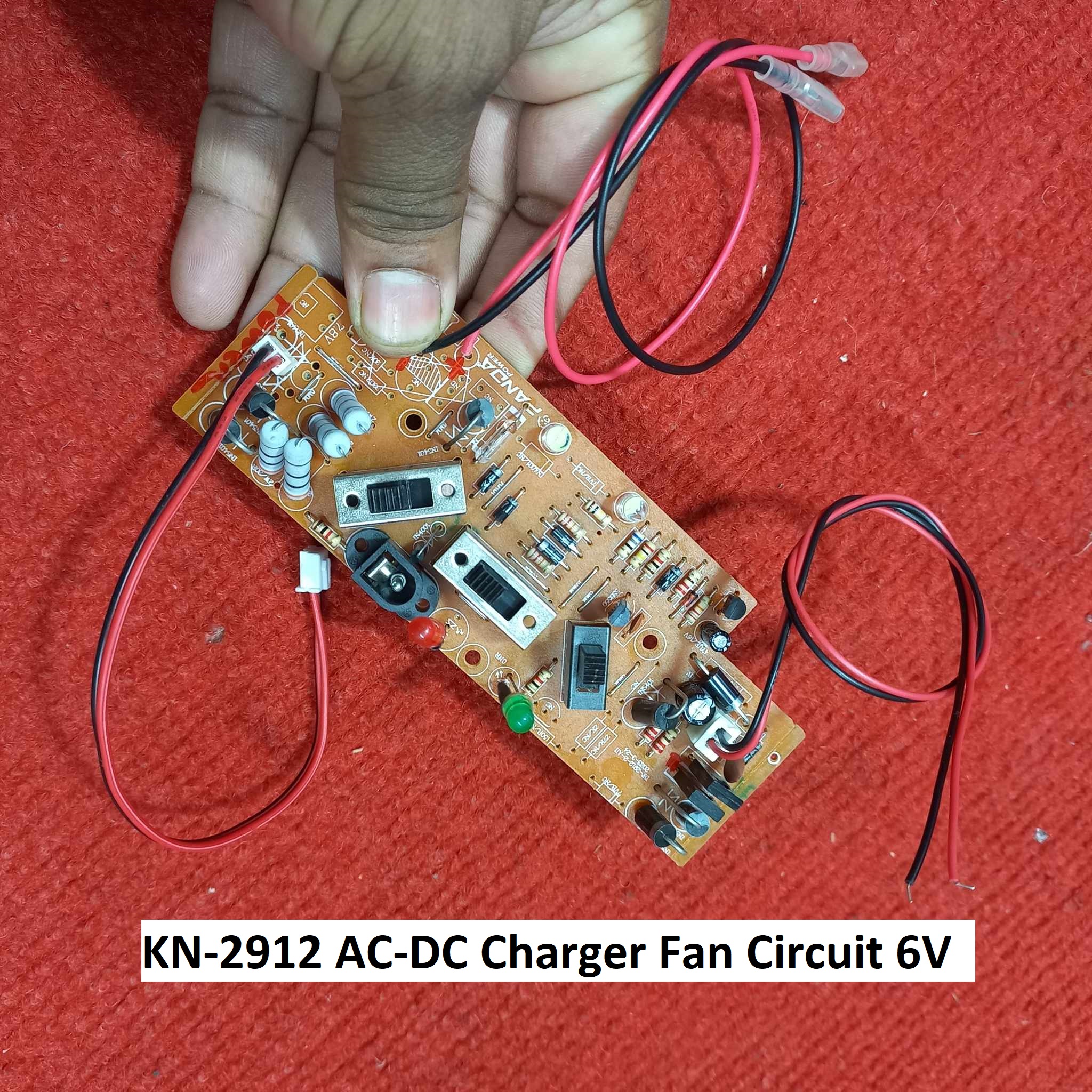 KN-2912 Charger FAN Circuit DC  6V Light Fan Charger Circuit Charging Control Fan Circuit Board For AC DC Charger Fans. 