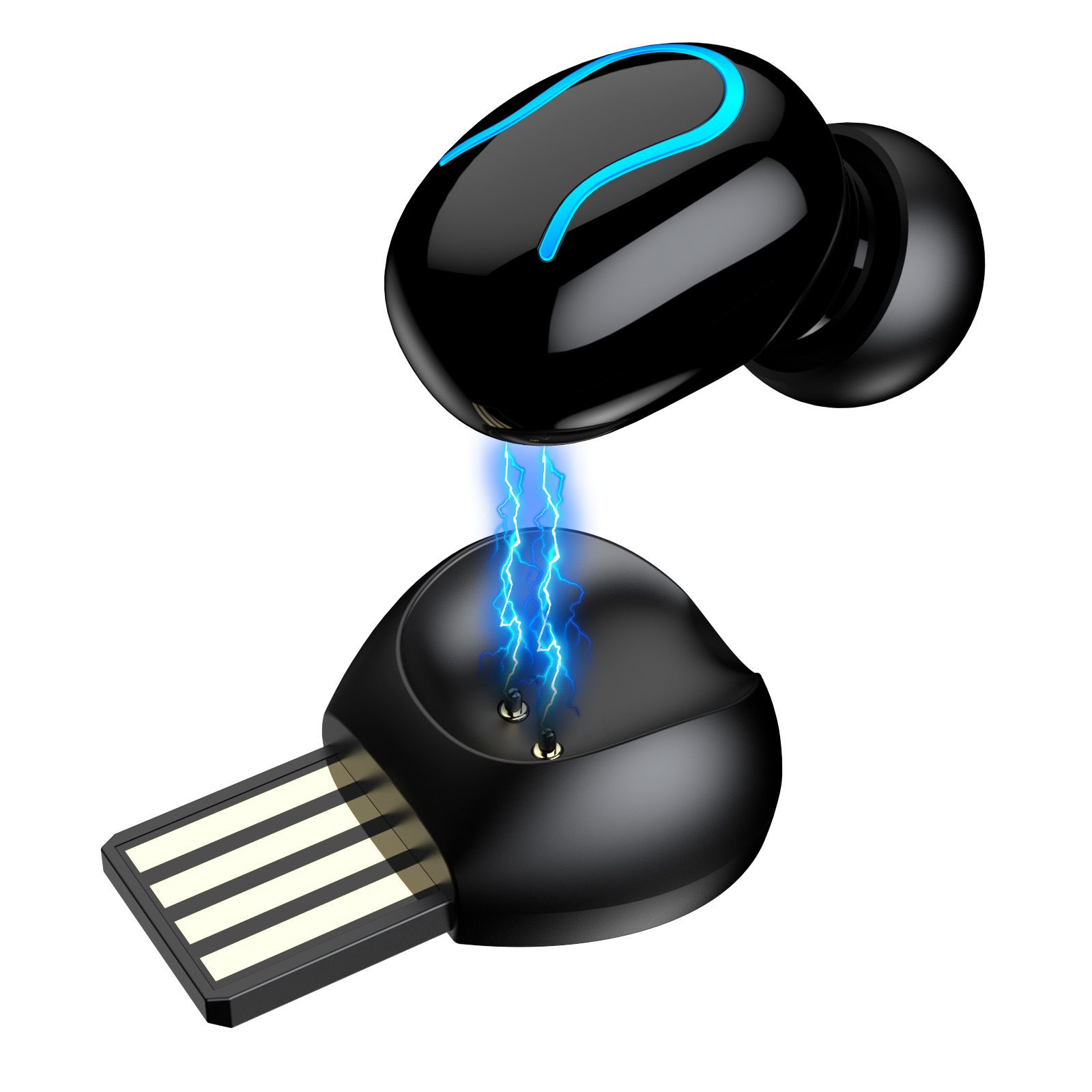 One piece dropshipping source factory FC1 wireless business bluetooth headset ENC call noise cancelling caller number Amazon. 