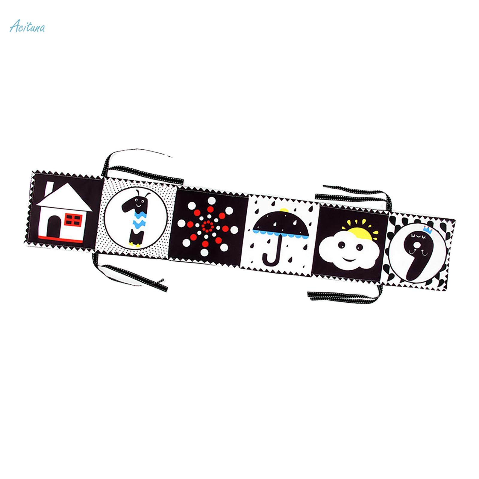 Black and White High Contrast for Baby, Infant Cloth Book Crib Toys, Early Educational Cloth Book for Newborns & Toddlers. 