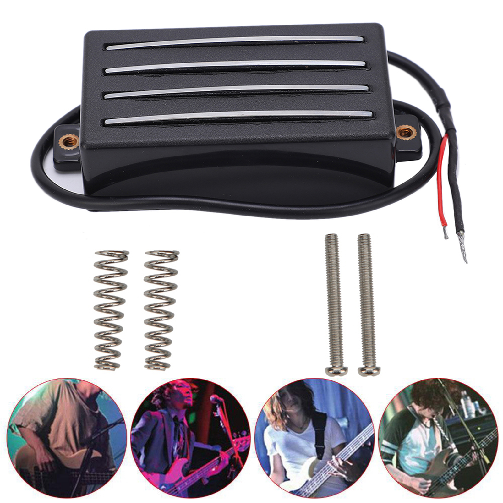 Double Coil Pickup, Humbucker Pickup, Fine Workmanship Convenient To Use 2-Core Wire Quad Rail Double Coil for Guitar Professionals. 