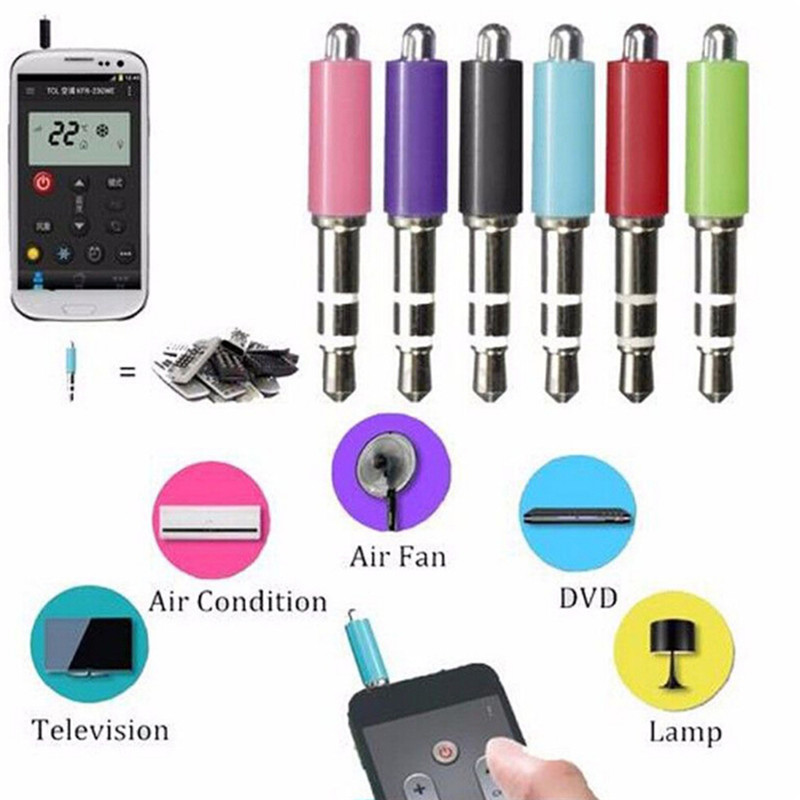 Universal 3.5mm Mobile Phone Smart Infrared IR Remote Control Jack For IOS/ Android Mini Intelligent Remote Control Plug. 
