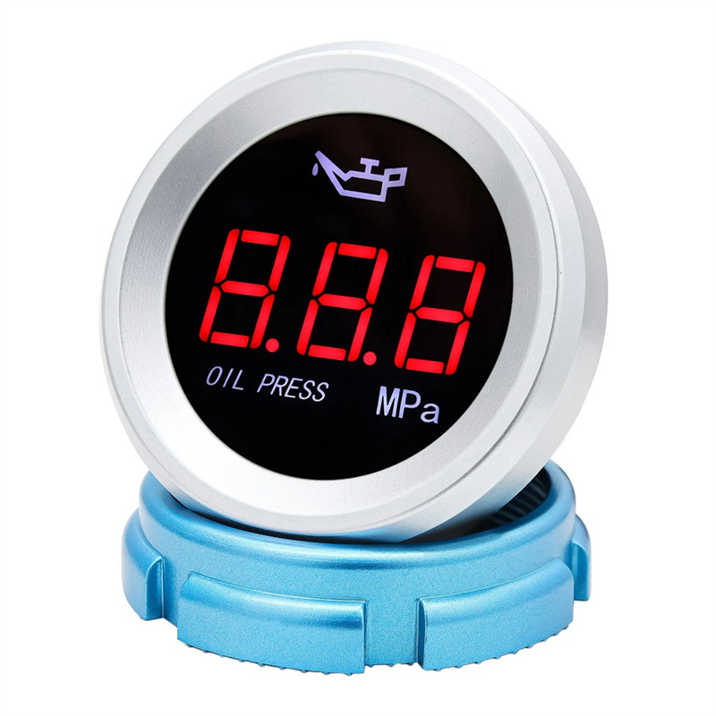 52mm Oil Pressure Gauge Car Digital Meter LED Display Without Sensor Round Digital Oil Gauge. 