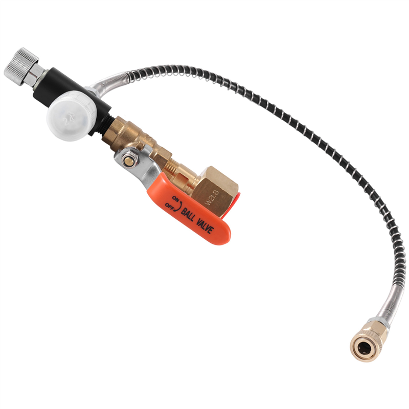 Charging Valve Connector, Carbon Dioxide Inflation Connector M11X1 Thread Quick Connect Adapter W21.8-14. 