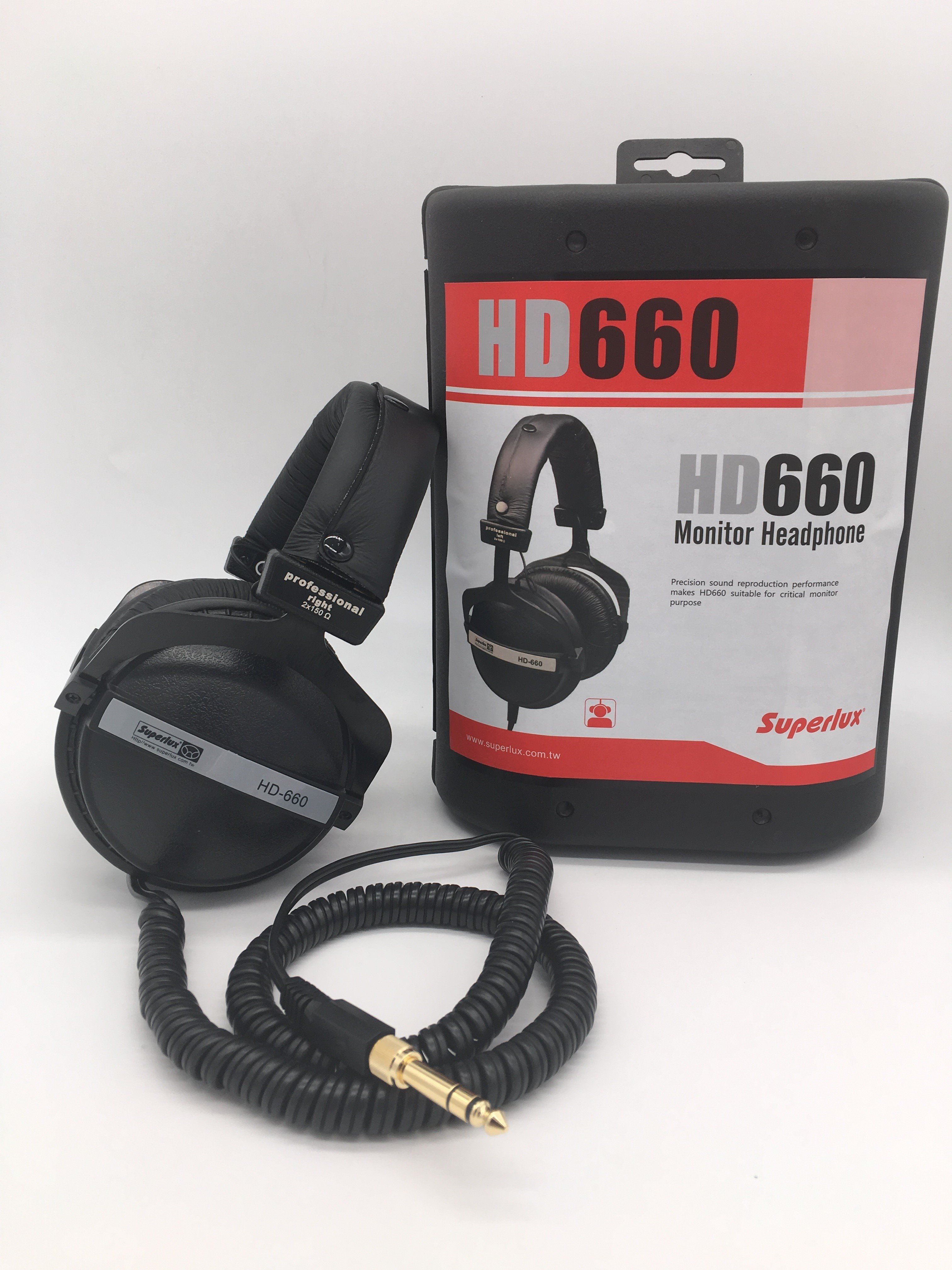 Superlux HD660 Closed Dynamic Stereo Headphone Professional Studio DJ Monitoring HIFI Headphone Noise-canceling Headset. 