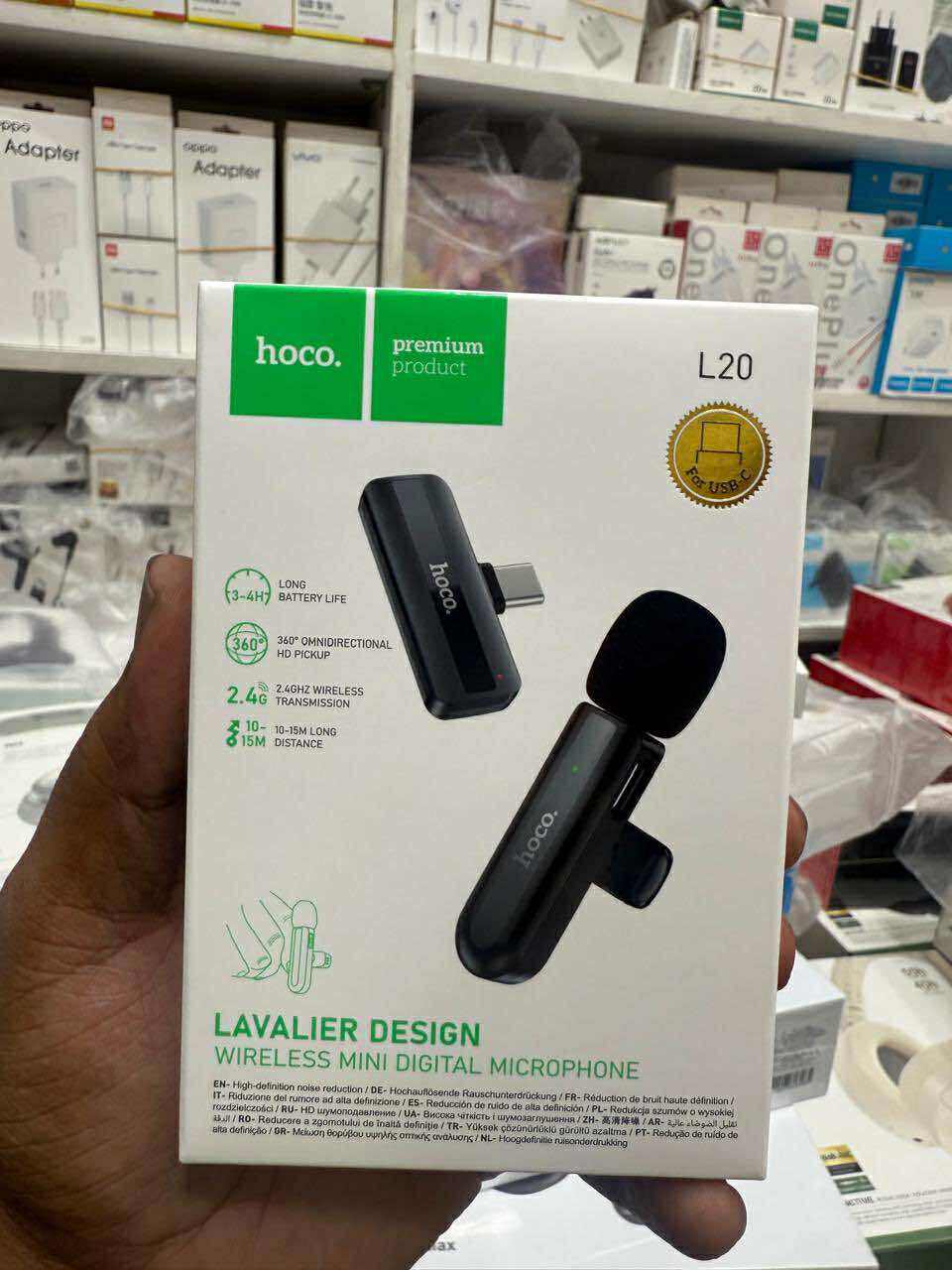 Hoco L20 Fair Lavalier Wireless Microphone. 