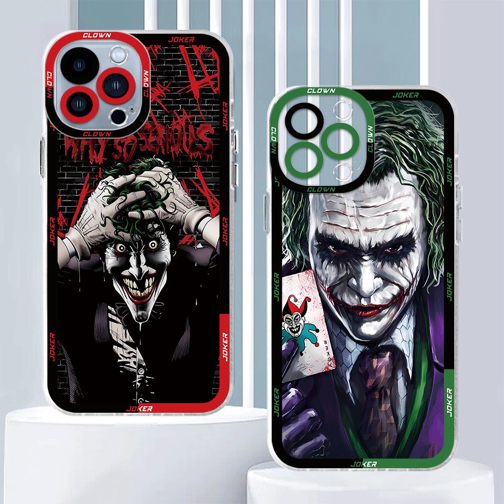 DC Movie J-Joker Phone Case for Apple iPhone 15 Pro Max 13 14 Plus 12 Mini 11 Pro XR 8 SE 7 6S XS MAX Matte Shockproof Cover. 