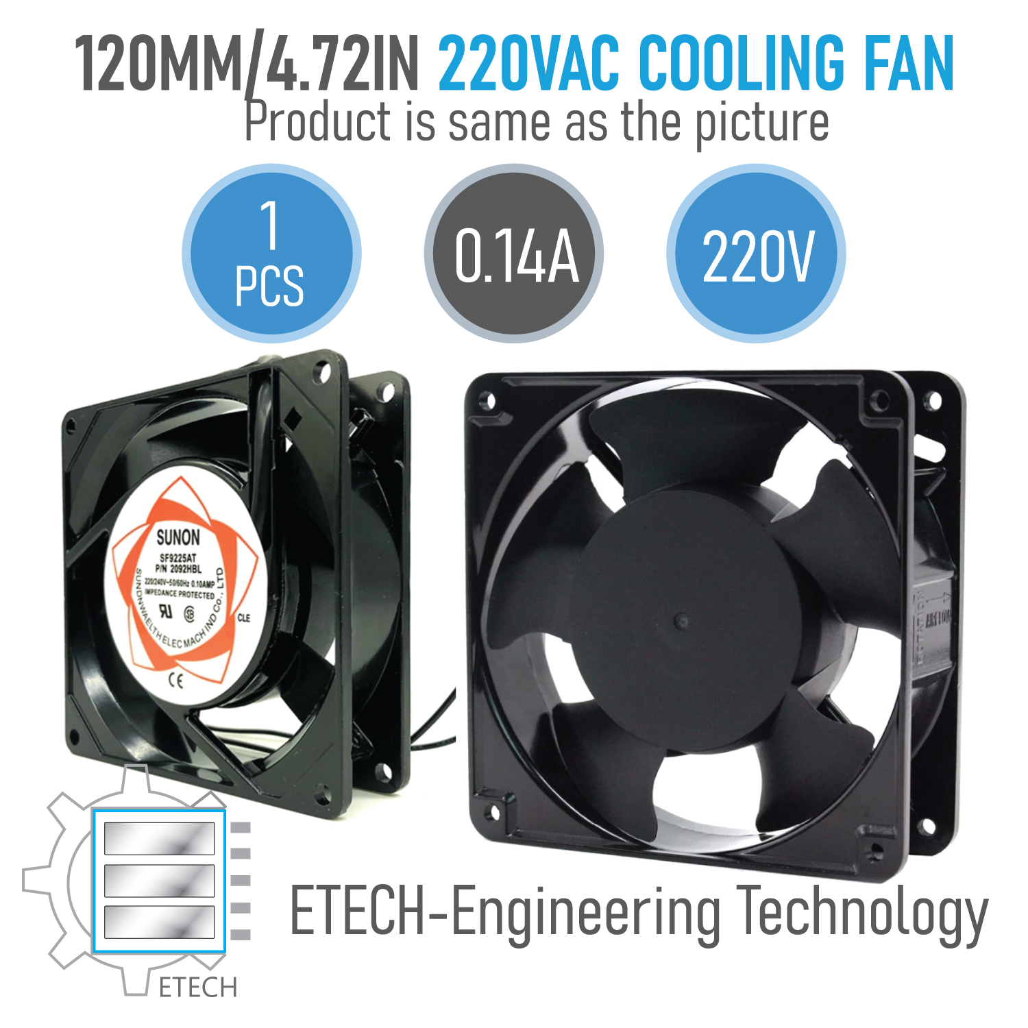 120mm AC Fan 220v/240v Incubator Cooling Fan Hatching Machine Exhaust Fan Industrial Egg Incubator High Speed Quiet Fan